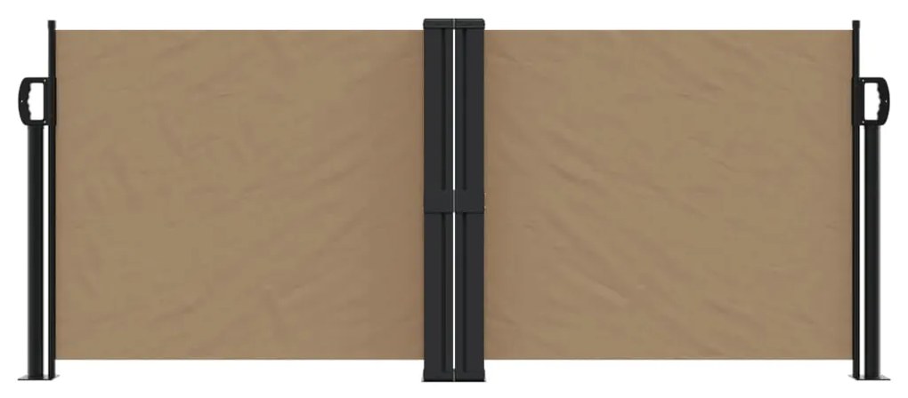 Toldo lateral retrátil 100x1000 cm cinzento-acastanhado