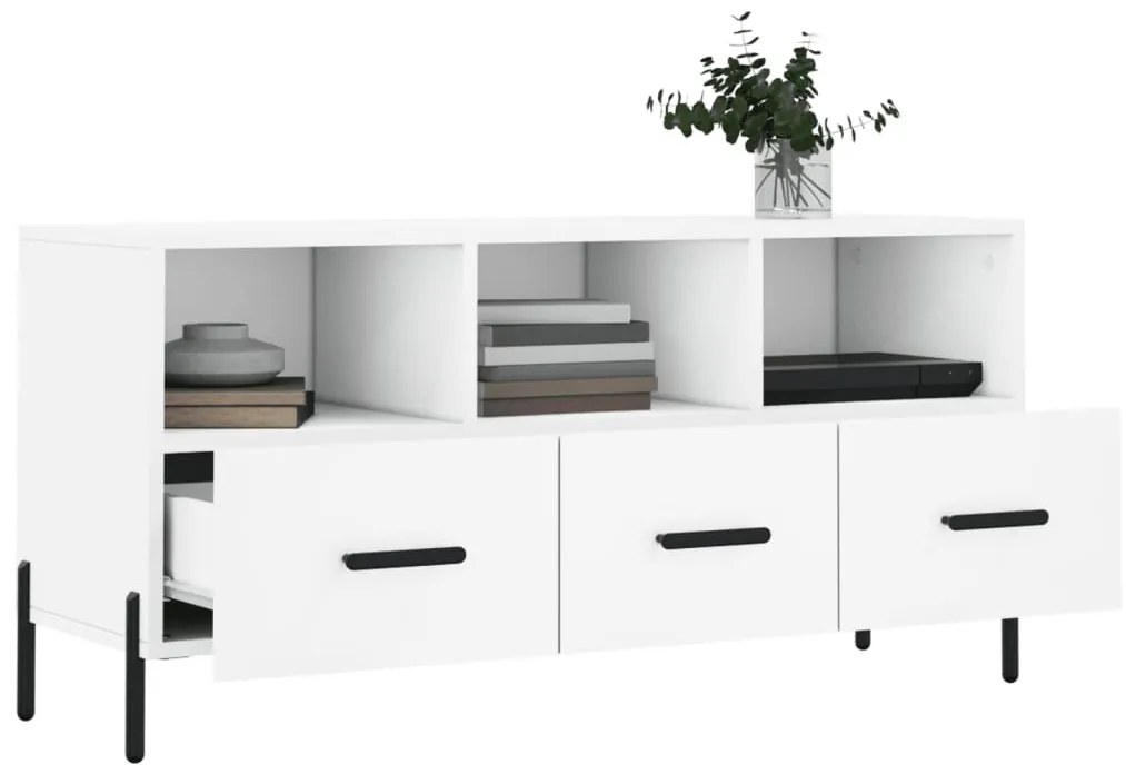 Móvel de TV 102x36x50 cm derivados de madeira branco