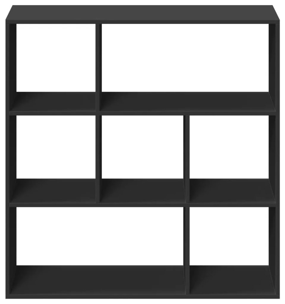 Estante divisória 102x29x103,5 cm derivados de madeira preto