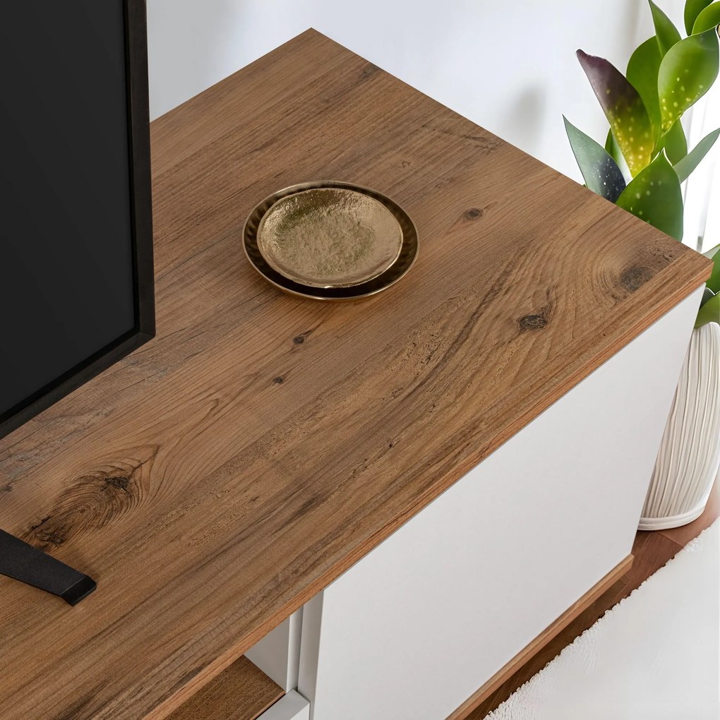 Suporte para TV Veramıont – Branco Atlantic Pine – 180x44,6x44,5 cm