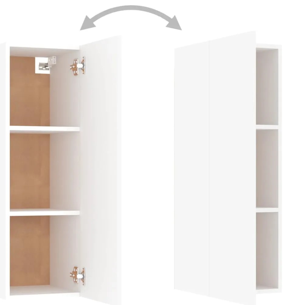 8 pcs conjunto de móveis de TV derivados de madeira branco