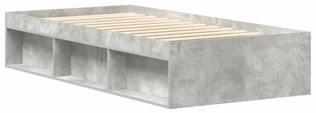 Estrutura de cama 90x190 cm cinza cimento