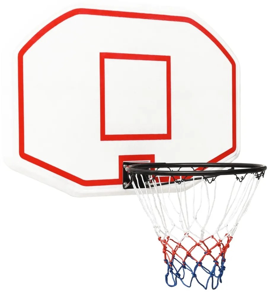 93662 vidaXL Tabela de basquetebol 109x71x3 cm polietileno branco