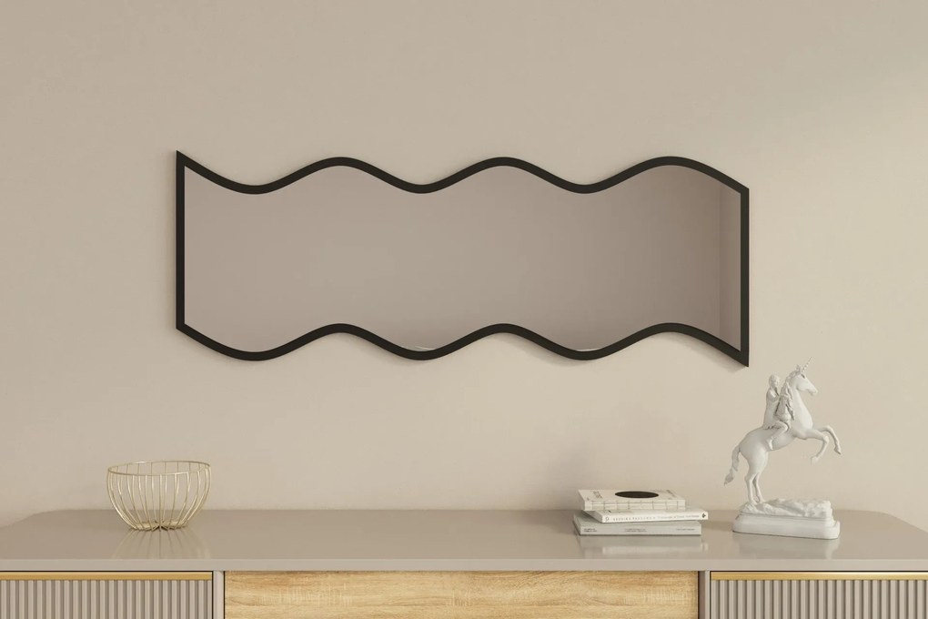 Espelho Safi – Branco/Preto – 40 cm x 120 cm