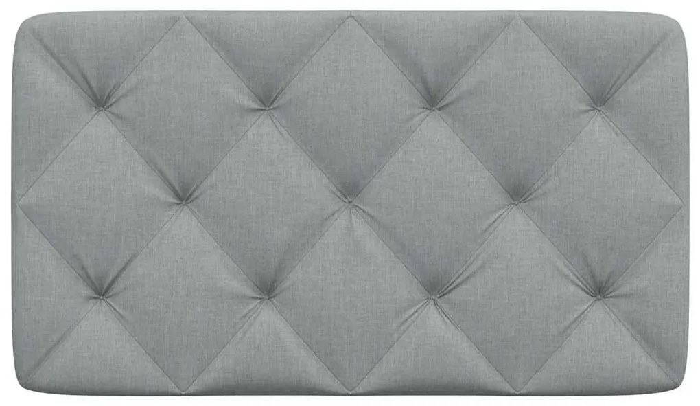 Almofadão de cabeceira 80 cm tecido cinzento-claro