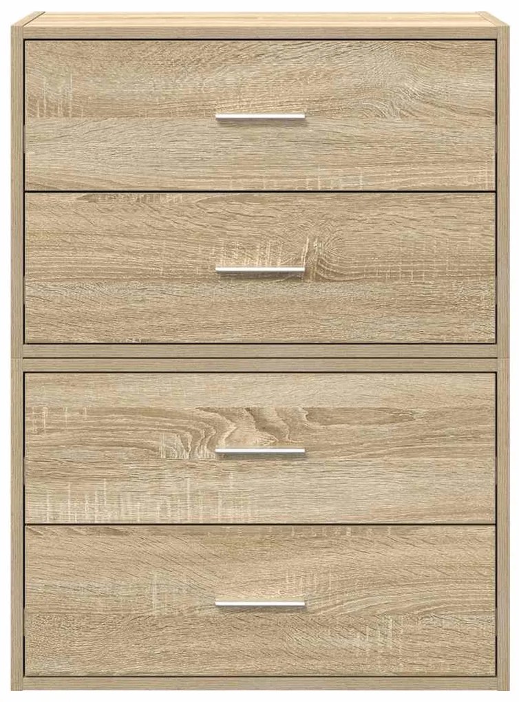Armários c/ 2 gavetas 2 pcs 60x31x40cm derivados madeira