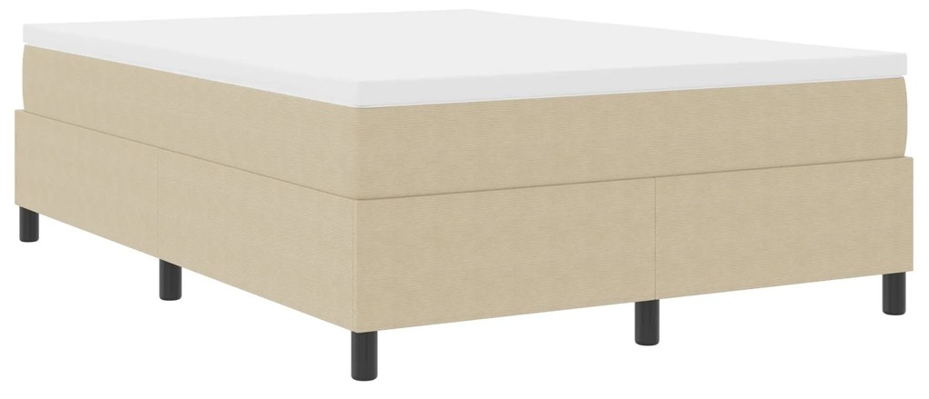 Cama Box Spring com Colchão Verde Claro Cinza 140x200 cm Tecido de Vel
