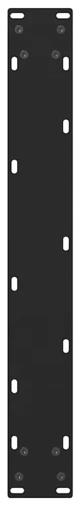 Pés para mesa de bar pretos 2 peças 60x(110-111) cm aço