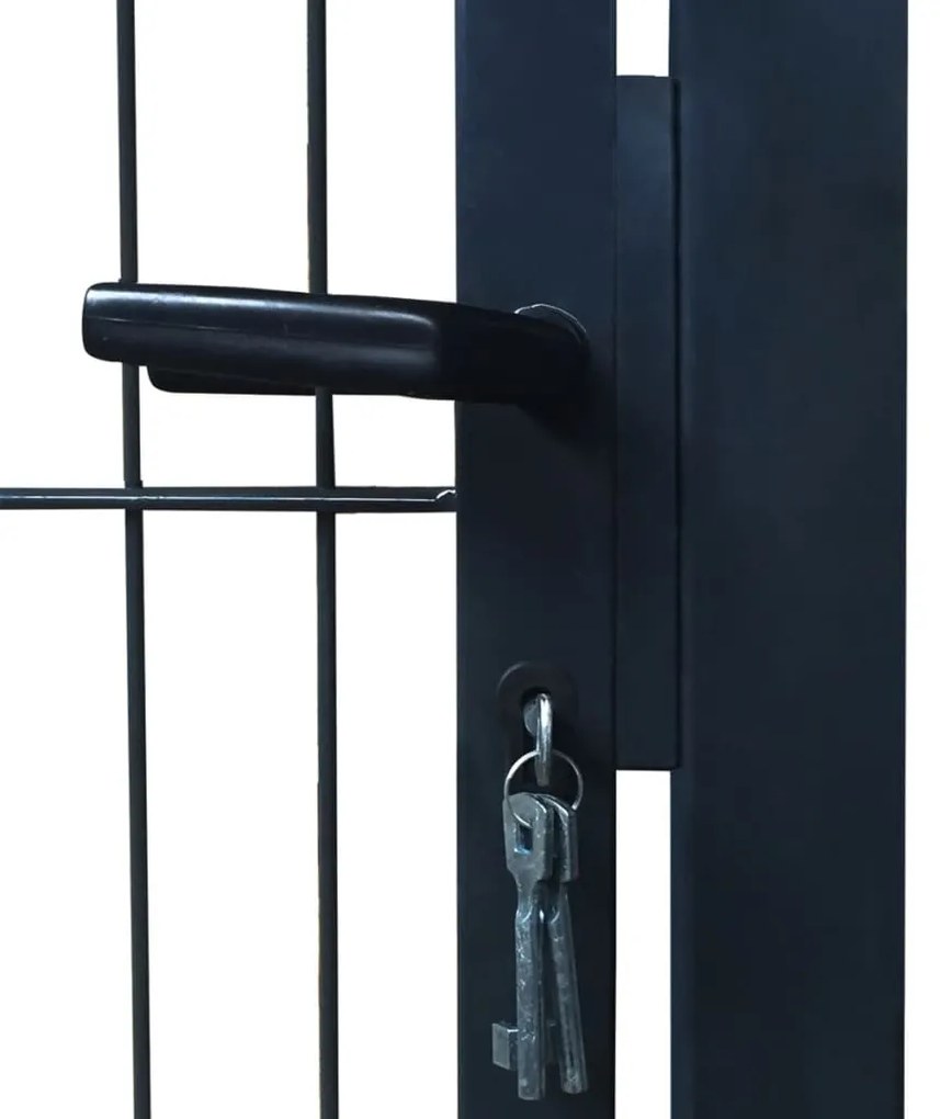Portão de cerca 106x248 cm aço antracite
