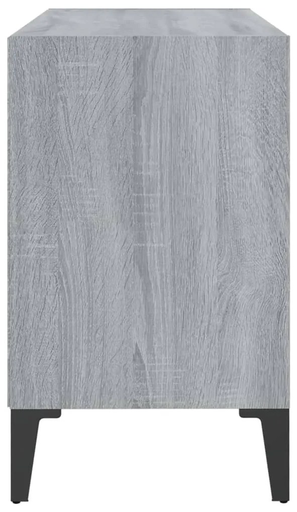 Móvel de TV com pernas de metal 69,5x30x50 cm cinzento sonoma