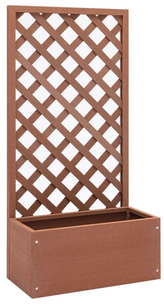 vidaXL Vaso/floreira com treliça WPC 65x30x135 cm