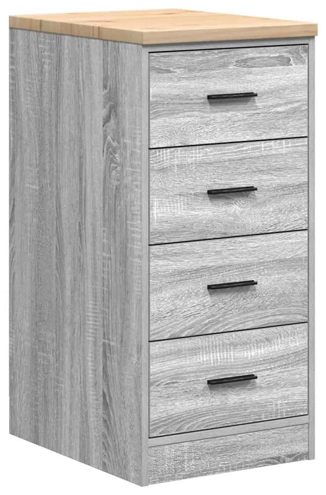 Armários de garagem 2 pcs derivados de madeira cinzento sonoma