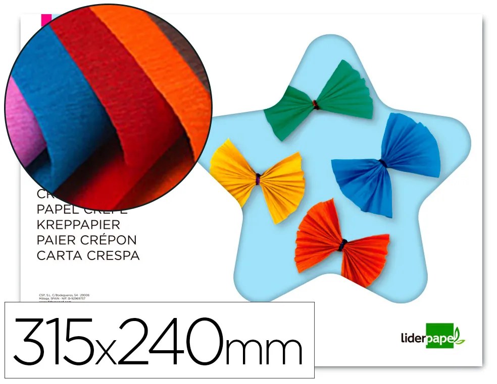 Bloco Trabalhos Manuais Folio Papel Crepe 10 Folhas Sortidas