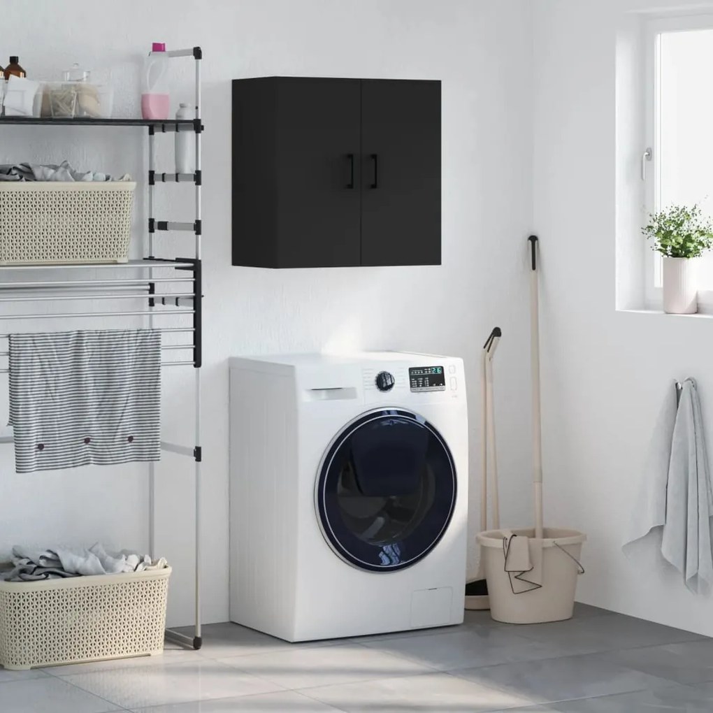 829965 vidaXL Armário parede 60x31x60 cm derivados de madeira preto