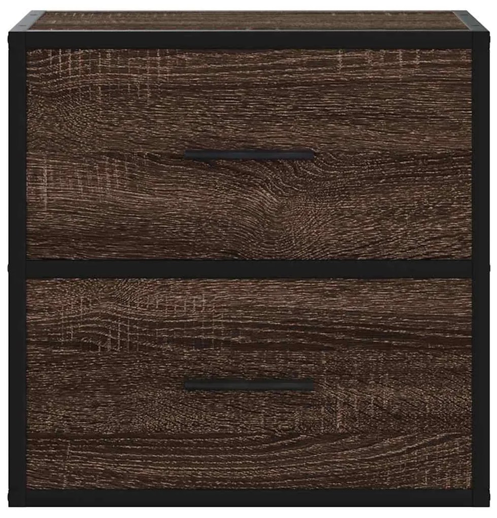 Mesa de cabeceira de parede 40x31x39,5 cm carvalho castanho