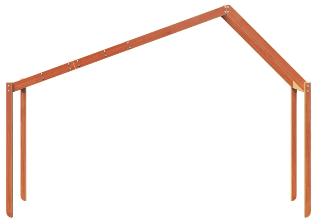 Telhado cama infantil 203x95,5x142 cm pinho maciço castanho mel