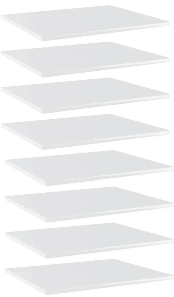 vidaXL Prateleiras para estante 8 pcs 60x50x1,5cm contraplacado branco