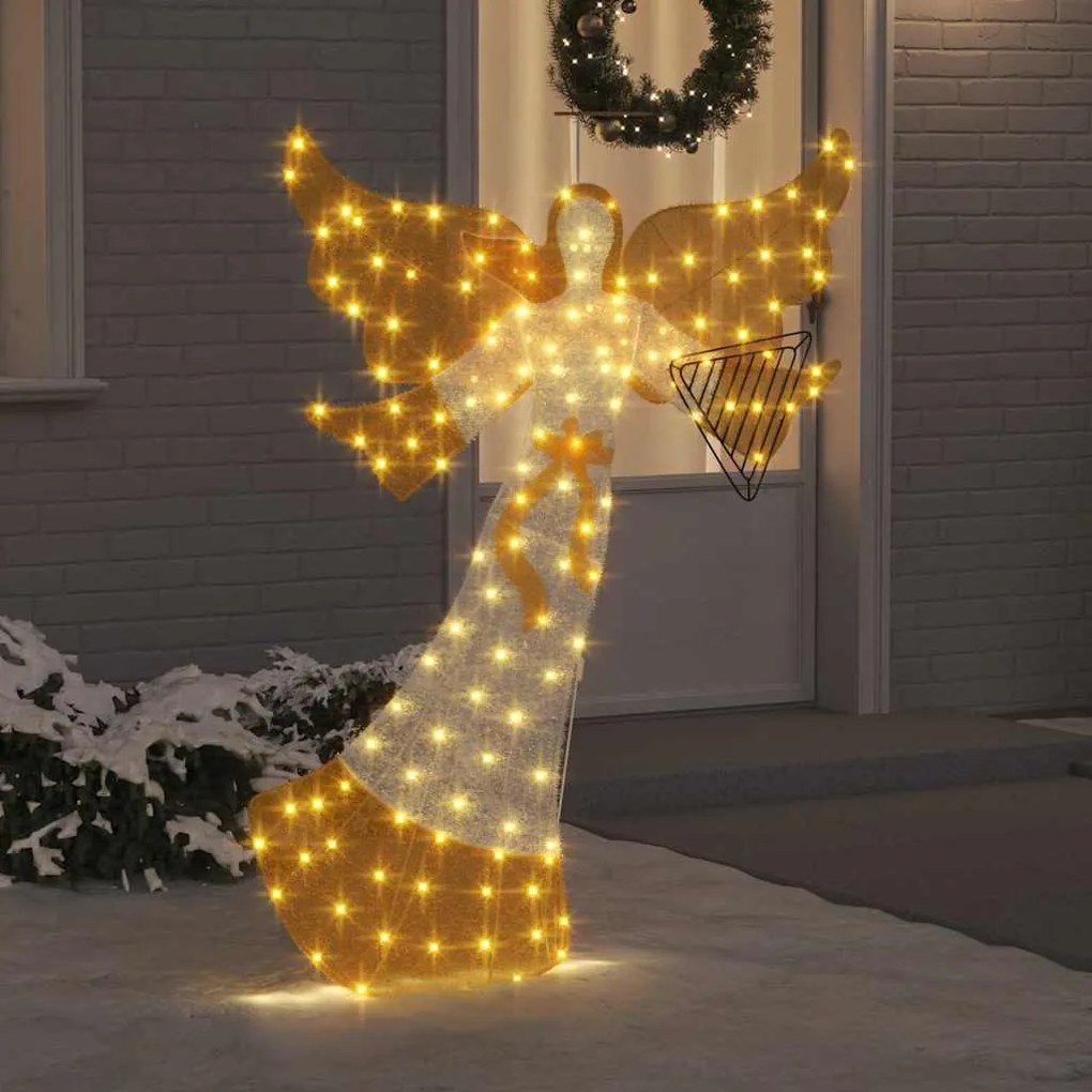 vidaXL Ângulo Iluminado Branco quente 116 x 29 x 158.5 cm Poliéster