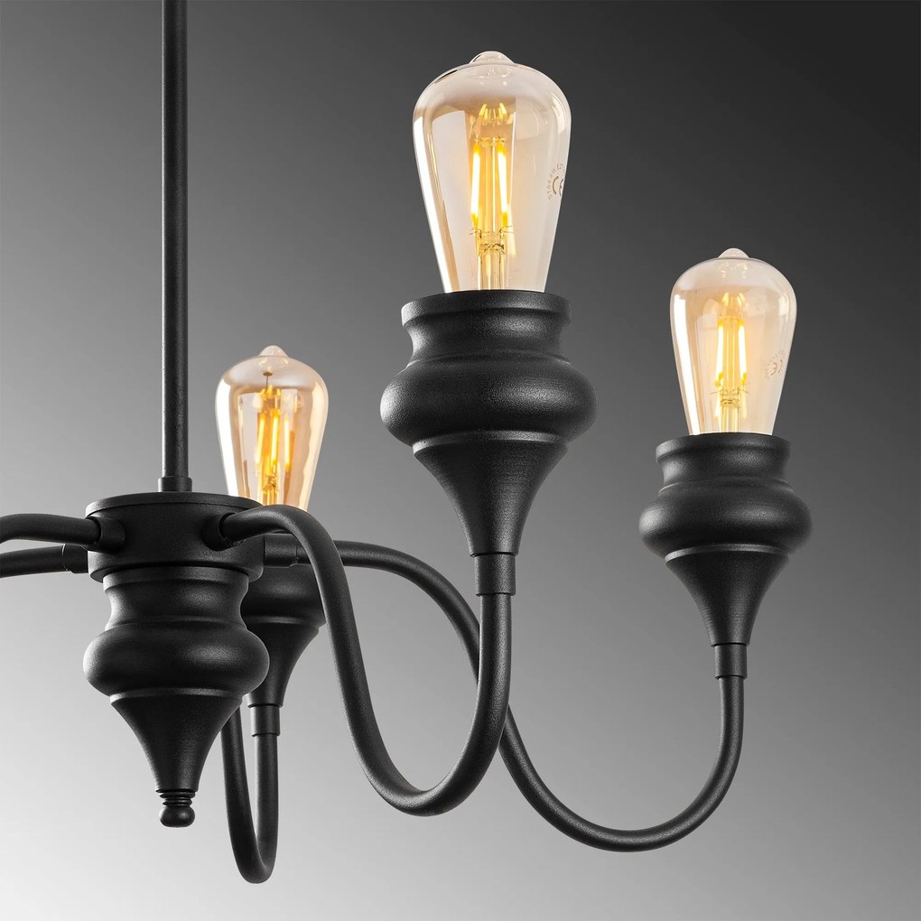 Candeeiro de Teto Alaaddin – Preto – 60 x 60 cm