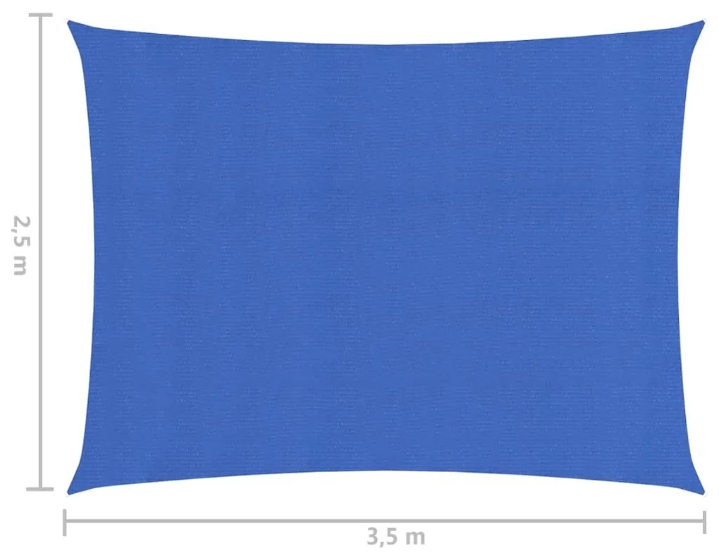 Para-sol estilo vela 160 g/m² 2,5x3,5 m PEAD azul