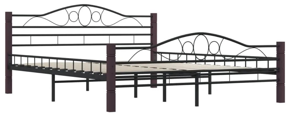 Estrutura de cama 160x200 cm metal preto