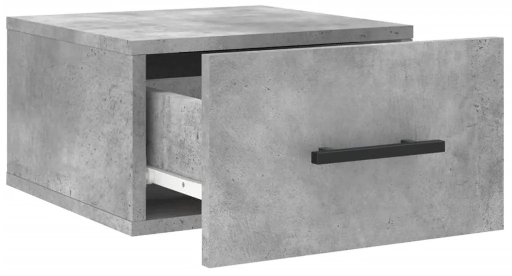 Mesas de cabeceira parede 2 pcs 35x35x20 cm cinza cimento