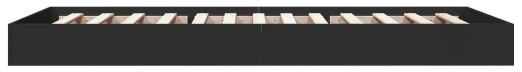 Estrutura de cama 75x190 cm derivados de madeira preto