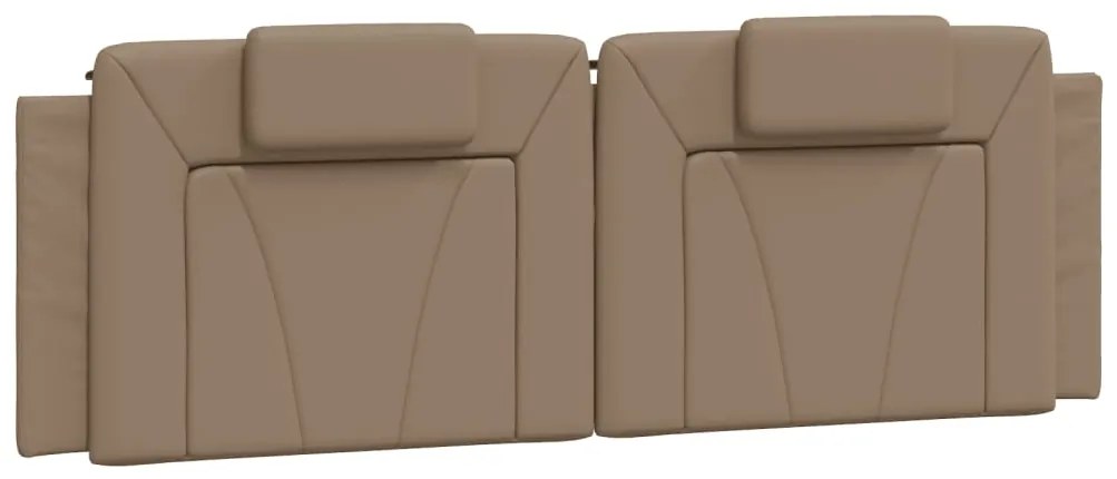 Cama com colchão 160x200 cm couro artificial cappuccino