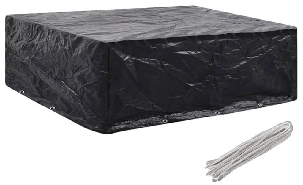 Capas para mobiliário de jardim 2 pcs 8 ilhós 250x210x90 cm