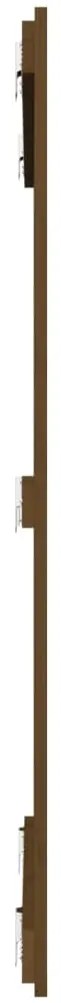 Cabeceira de parede 108x3x110 cm pinho maciço castanho-mel