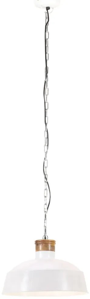 Candeeiro suspenso industrial 42 cm E27 branco