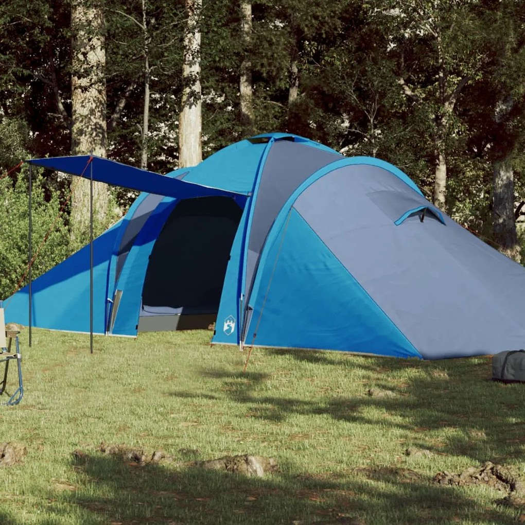 vidaXL Tenda familiar em cúpula para 6 pessoas impermeável azul