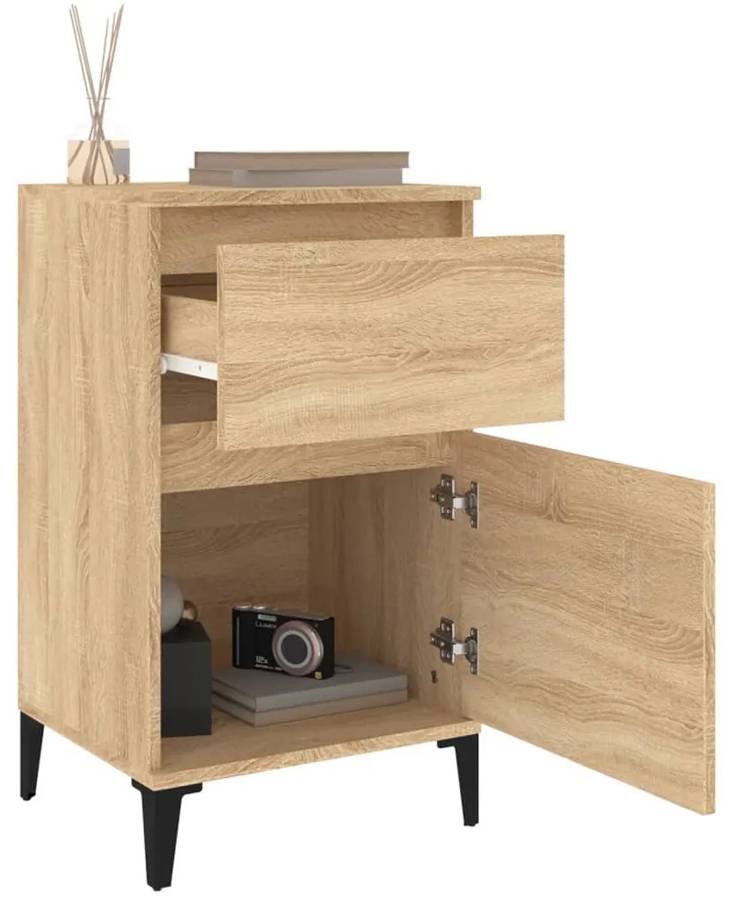Mesas de cabeceira 2 pcs 40x35x70 cm cor carvalho sonoma