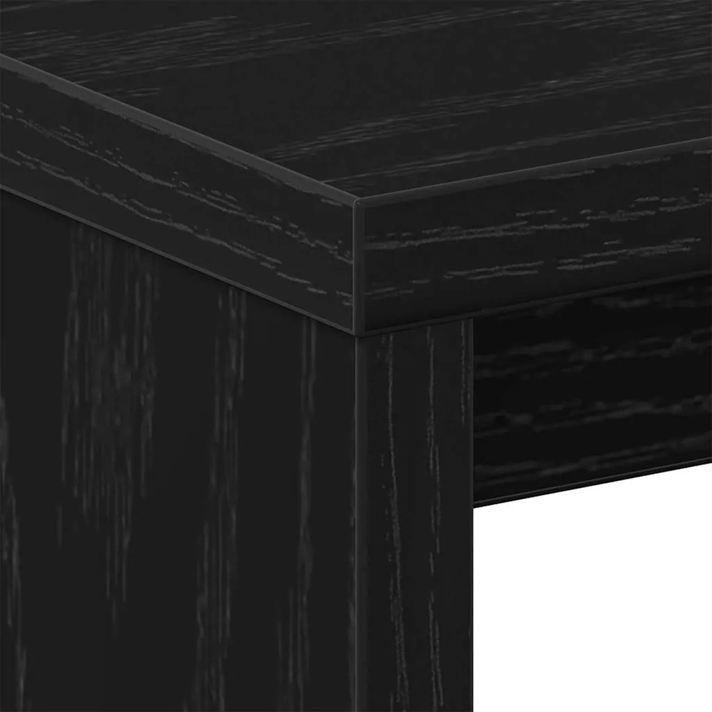 Criados-mudos 2 unid Carvalho Preto 40x30x40 cm MDF