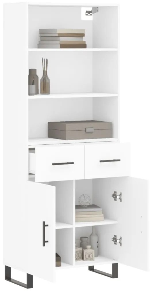 Armário alto 69,5x34x180 cm derivados de madeira branco