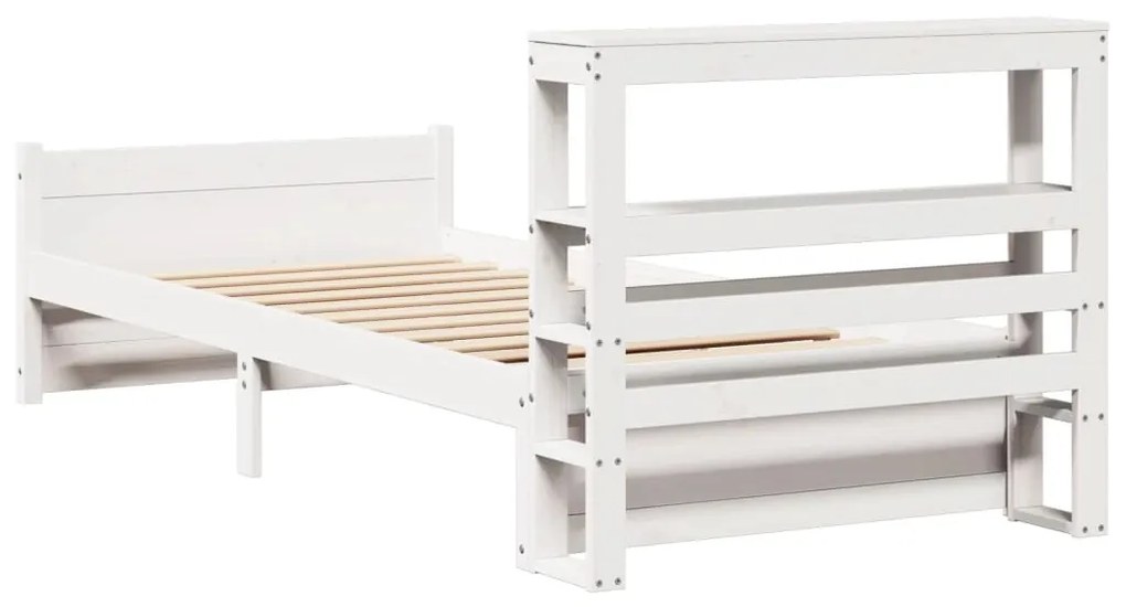 Estrutura de cama c/ cabeceira sem colchão 90x200 cm branco