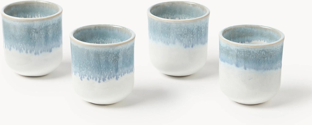 Chávenas de café expresso artesanais com esmalte reativo Danza, conjunto de 4