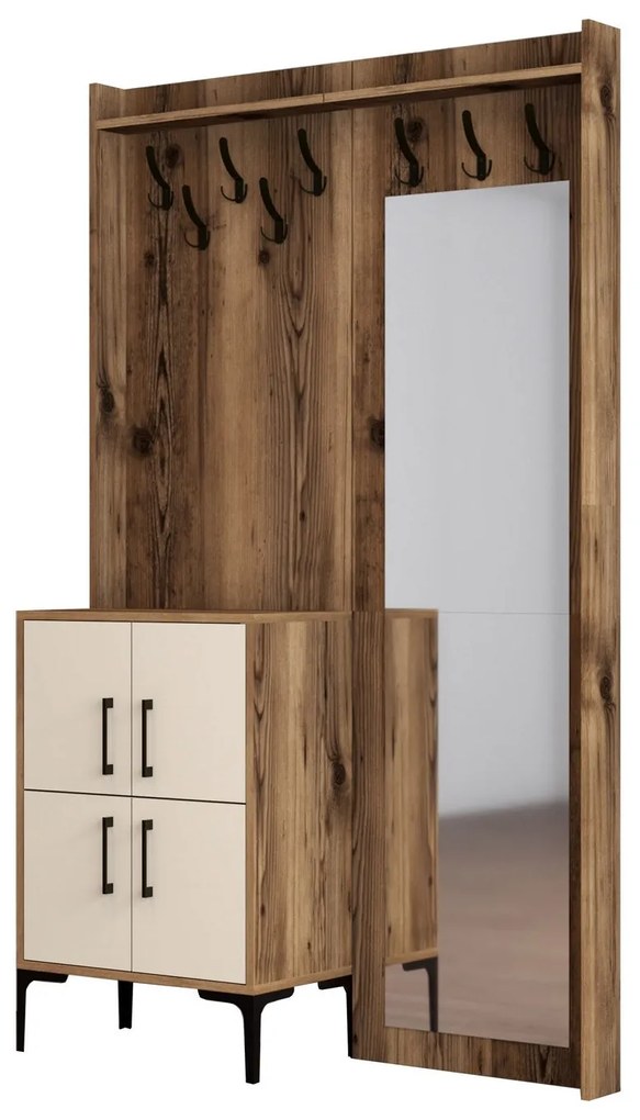 Hall Stand Berlin BC – Nogueira – 120x200x35 cm