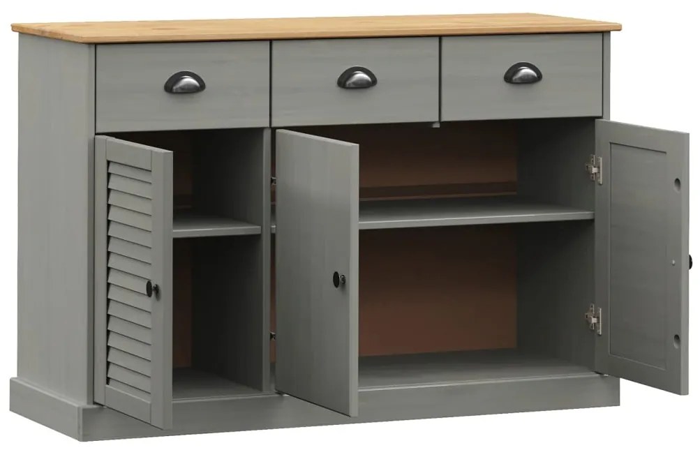 Aparador com gavetas VIGO 113x40x75 cm pinho maciço cinzento