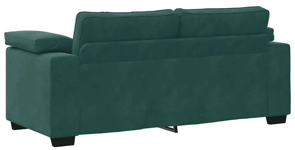 Sofá-luvas 140 cm veludo verde-escuro