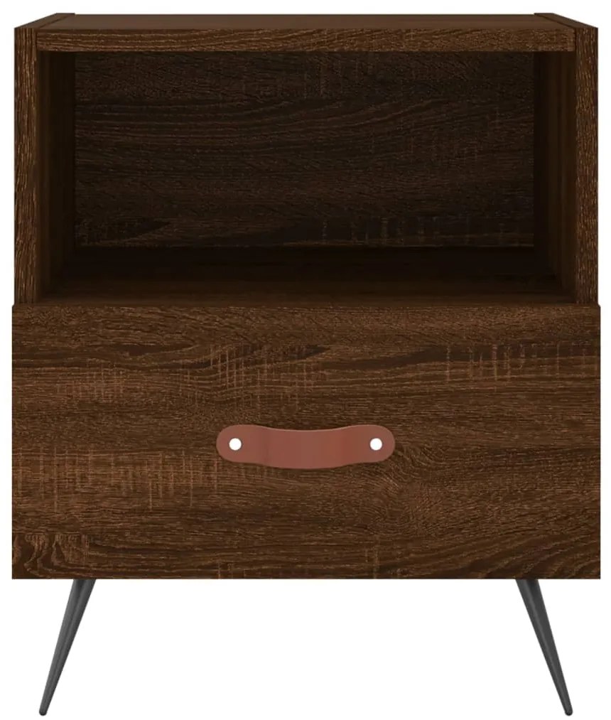 Mesa de cabeceira 2 pcs derivados de madeira carvalho castanho