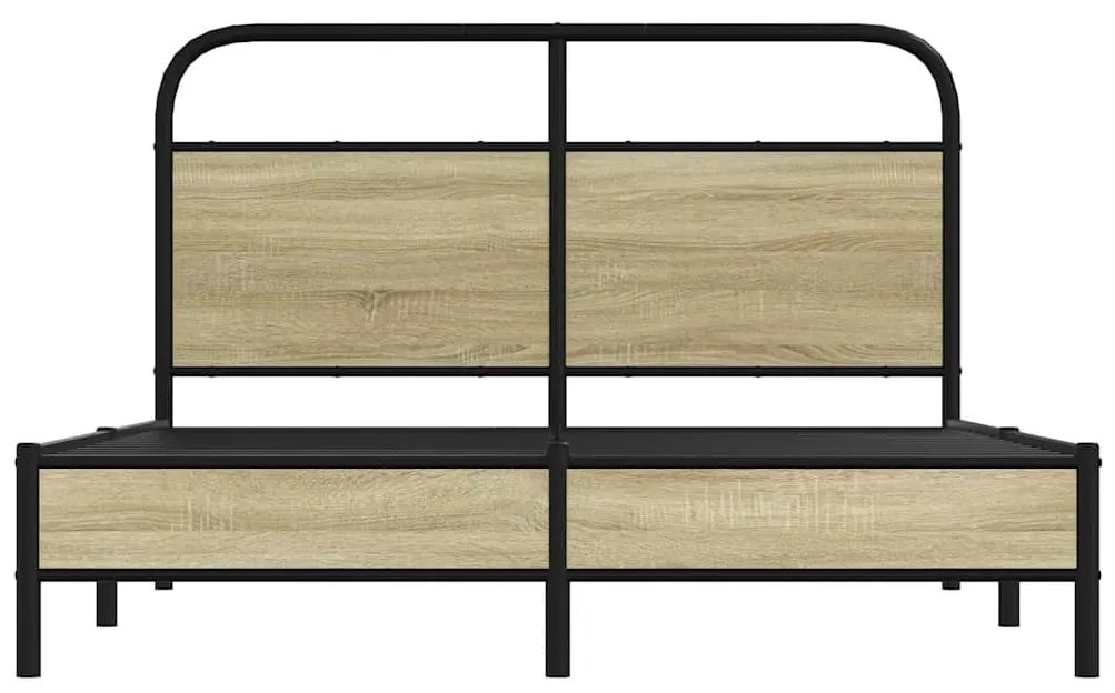 Estrutura cama s/ colchão derivados de madeira carvalho sonoma