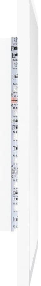 Espelho de casa de banho com LED 40x8,5x37 cm acrílico branco