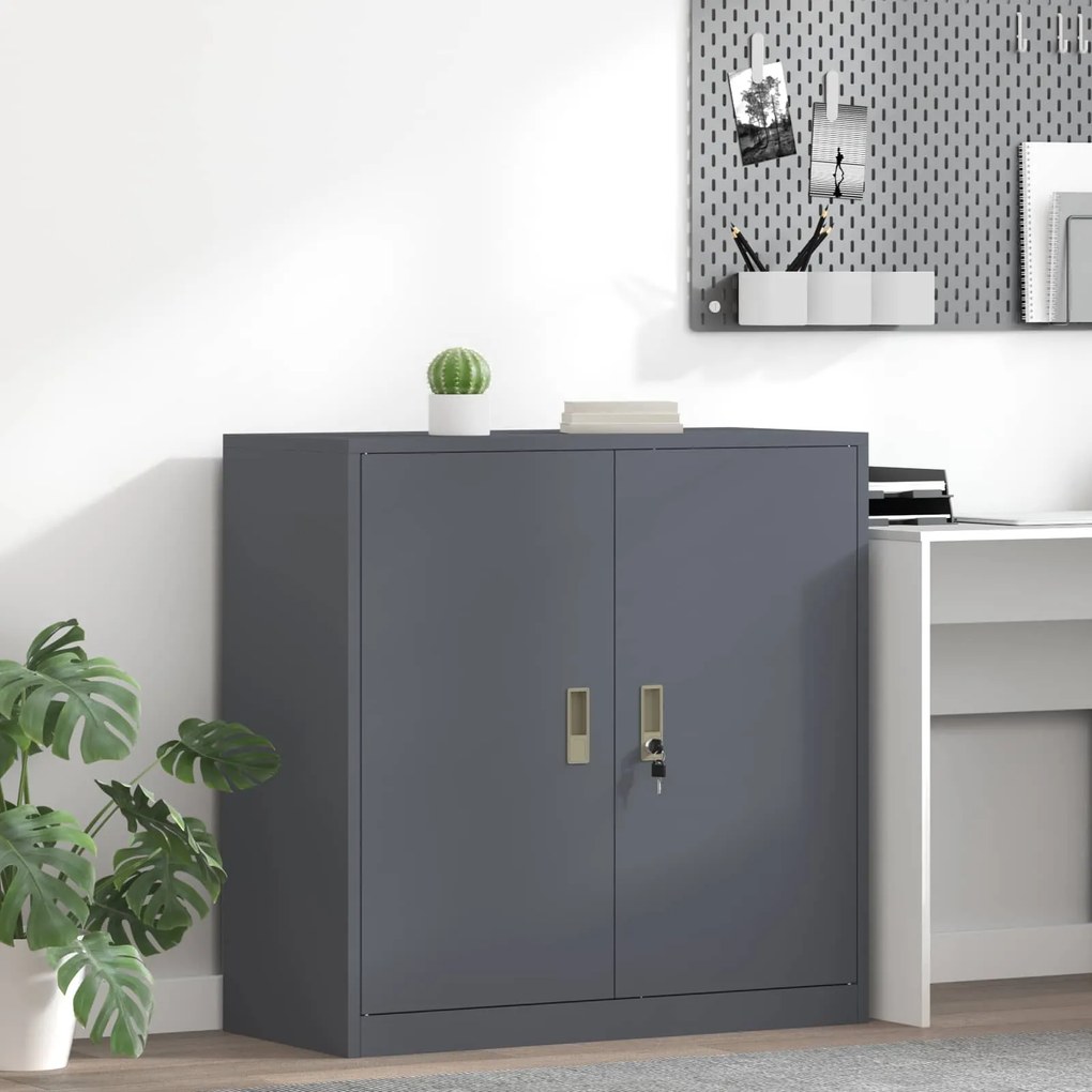 vidaXL Armário de arrumação Antracite 90 x 40 x 90 cm