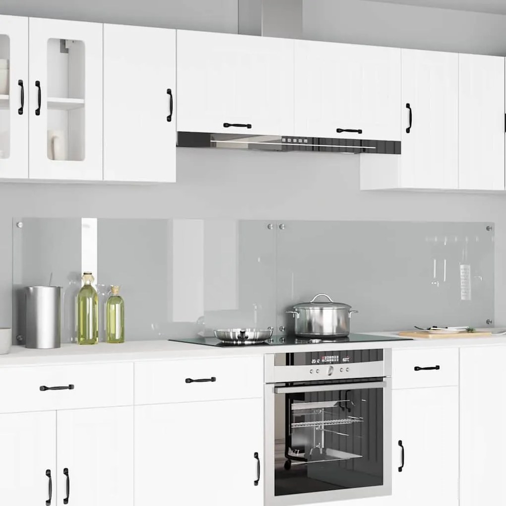 vidaXL Proteção de Cozinha 2 pcs Transparente 120 x 50 cm