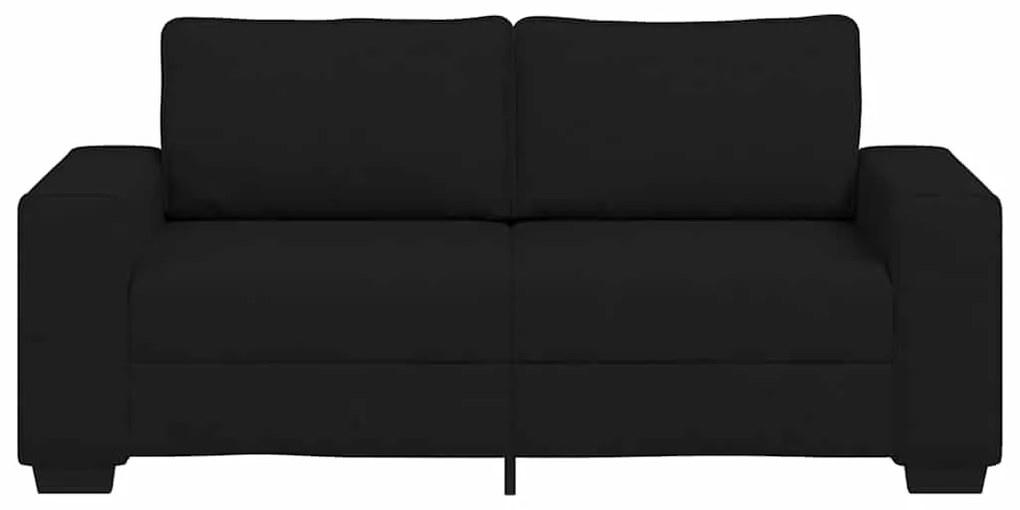 Sofá de 2 lugares tecido 140 cm preto