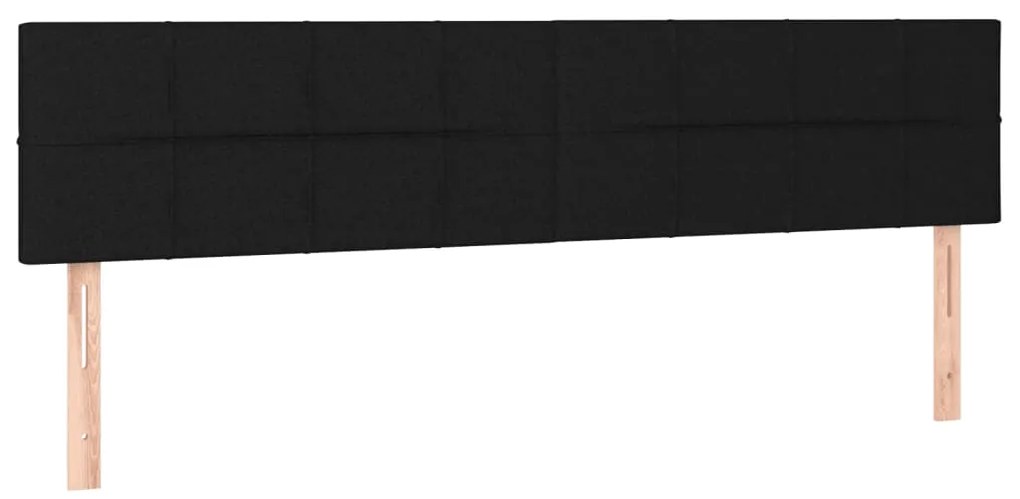 Cama boxspring com colchão 120x190 cm tecido preto