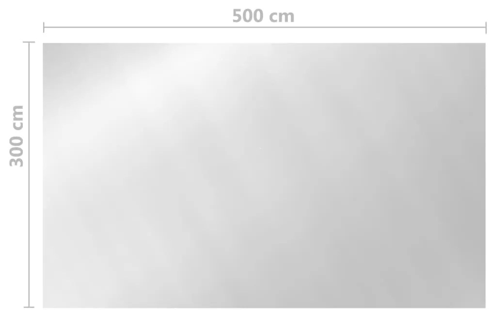 Cobertura retangular para piscina 500x300 cm PE prateado