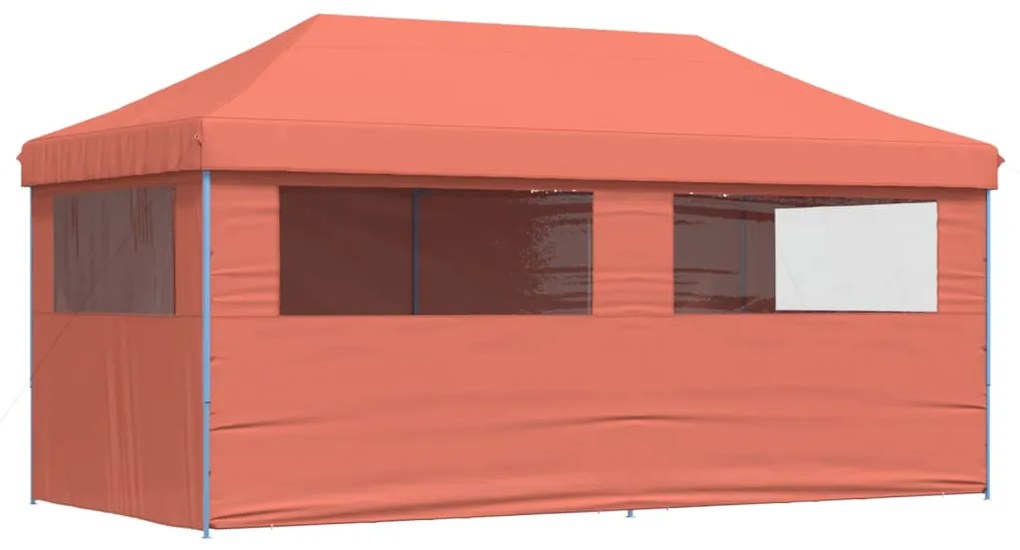 Tenda p/ festas pop-up dobrável 4 paredes laterais terracotta