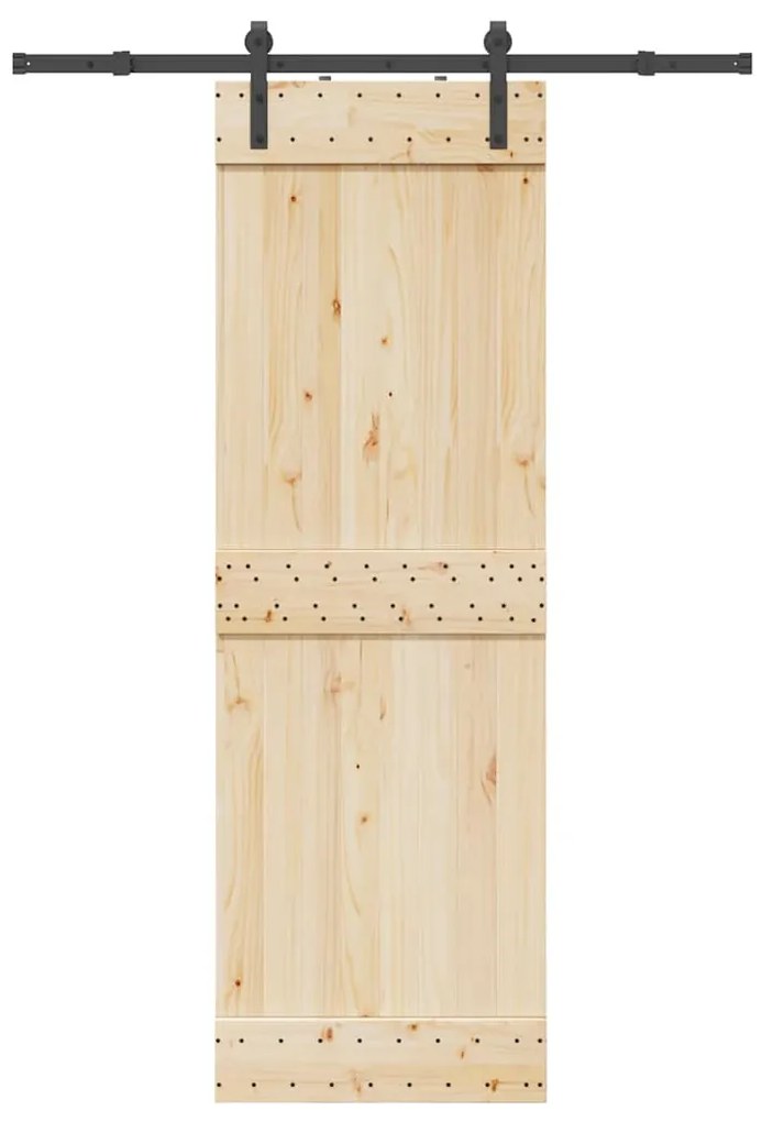 Kit de ferragens para porta deslizante 152,5 cm aço preto